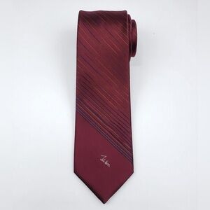 John Weitz Red Tie with Subtle Stripes